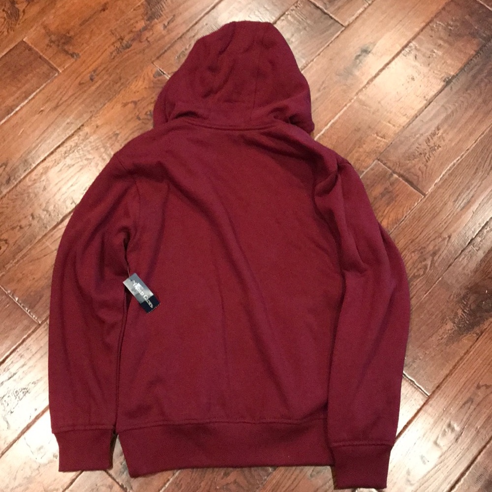 Men’s Faded Glory Burgundy Lined Hoodie Size Small  New - Picture 3 of 3
